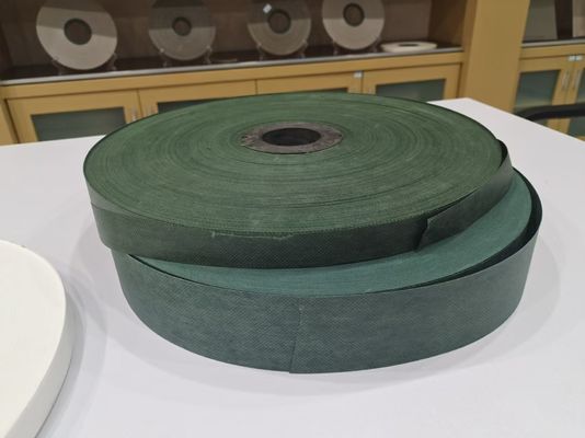 Oliver Green Color Non Woven Fabric Tape Roll For Cable Industry
