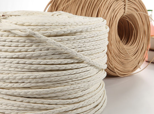 Flame Retardant Rock Wool Rope / Inorganic Paper Rope For Cables And Wires