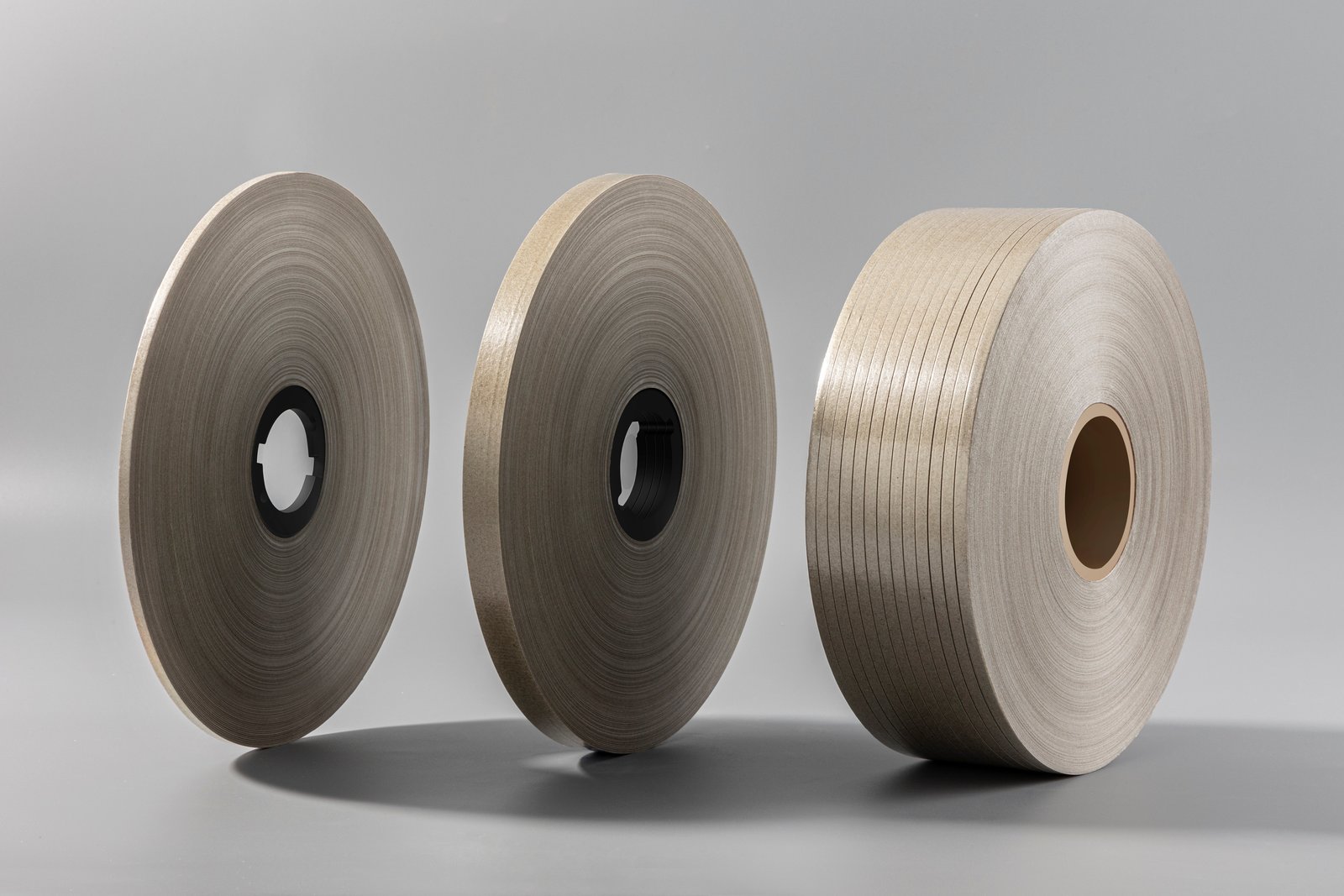 Mica tape supplied in slit rolls for fire-resistant cable taping